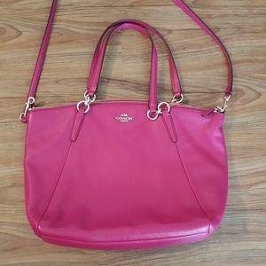 Coach pepple leather Kelsey sachel Cranberry